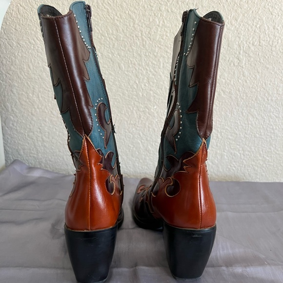 Jeffrey Campbell Saddle Up Western Pull On Boots 9 SOLD OUT - Picture 5 of 12